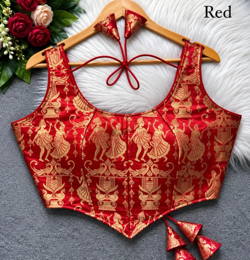 Tew Heavy Jari Banarasi Fabric Fancy Blouses